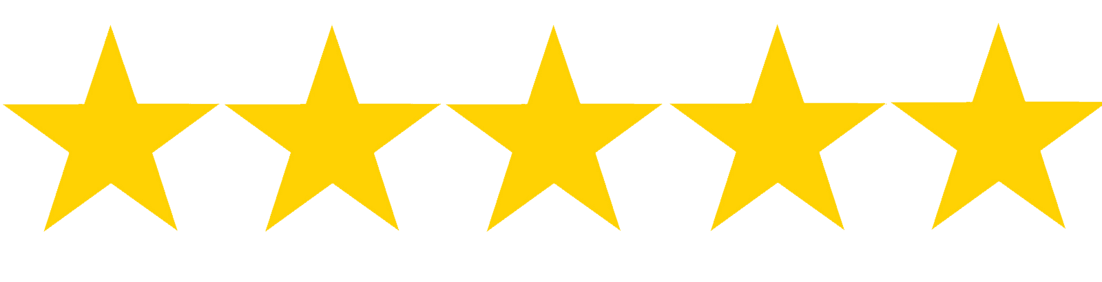 5-star reviews 5 gold stars