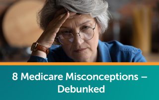 A woman being confused by Medicare's myths.