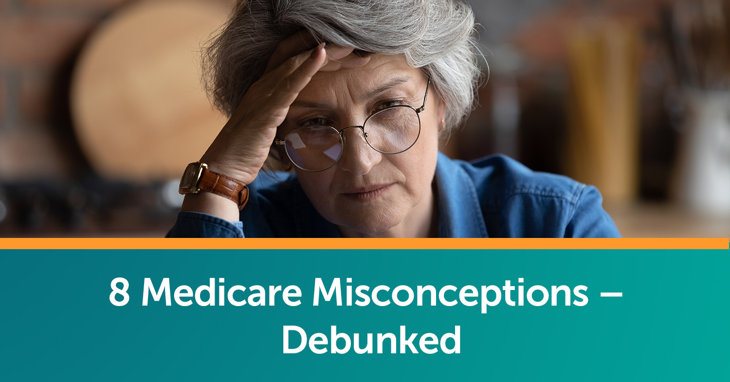 A woman being confused by Medicare's myths.