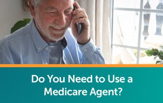 A man talking to a Medicare agent on the phone.